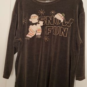 CHRISTMAS VELOUR TOP